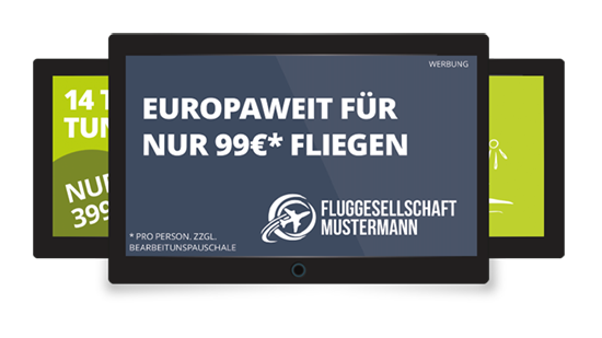 Vermietung ungenutzter Werbefläche Beispiel